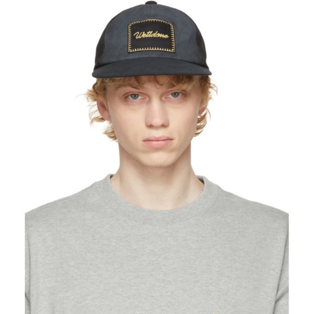 We11done SnapBack Hat in Black & Gold